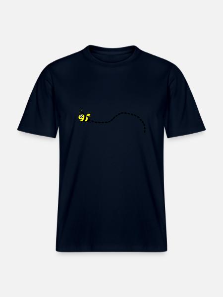 Bee - RELAXED FIT Unisex Organic T-Shirt - french navy