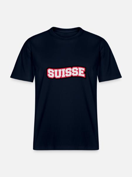 Suisse Design -  RELAXED FIT Unisex Organic T-Shirt - french navy