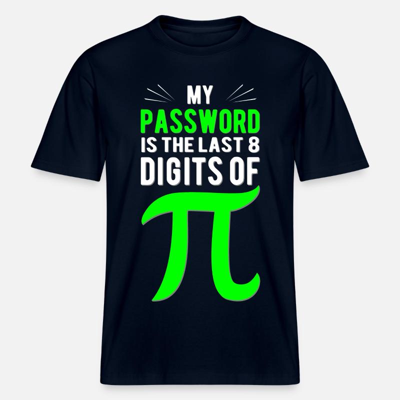 Password is Pi Digits - RELAXED FIT Unisex Organic T-Shirt - french navy