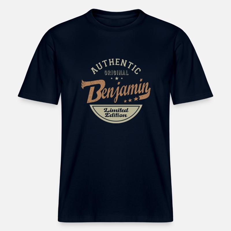 Benjamin personalized gift name benjamin - RELAXED FIT Unisex Organic T-Shirt - french navy