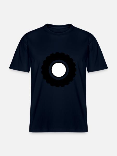 Tractor tire -  RELAXED FIT Unisex Organic T-Shirt - french navy