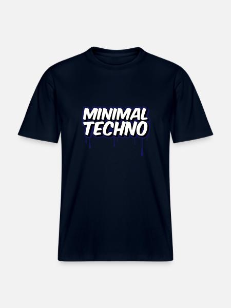 MINIMAL TECHNO -  RELAXED FIT Unisex Organic T-Shirt - french navy