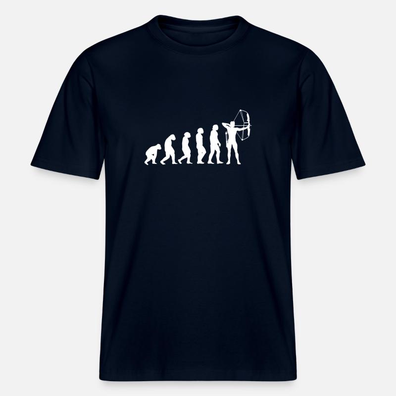 Archery Evolution - RELAXED FIT Unisex Organic T-Shirt - french navy