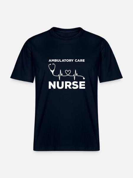 Idée cadeau d’infirmière ambulatoire -  T-shirt unisexe RELAXED FIT en coton bio - marine