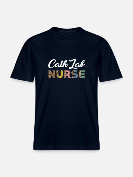 Süsses Design Der Katheterlaborschwester -  RELAXED FIT Unisex Organic T-Shirt - Navy
