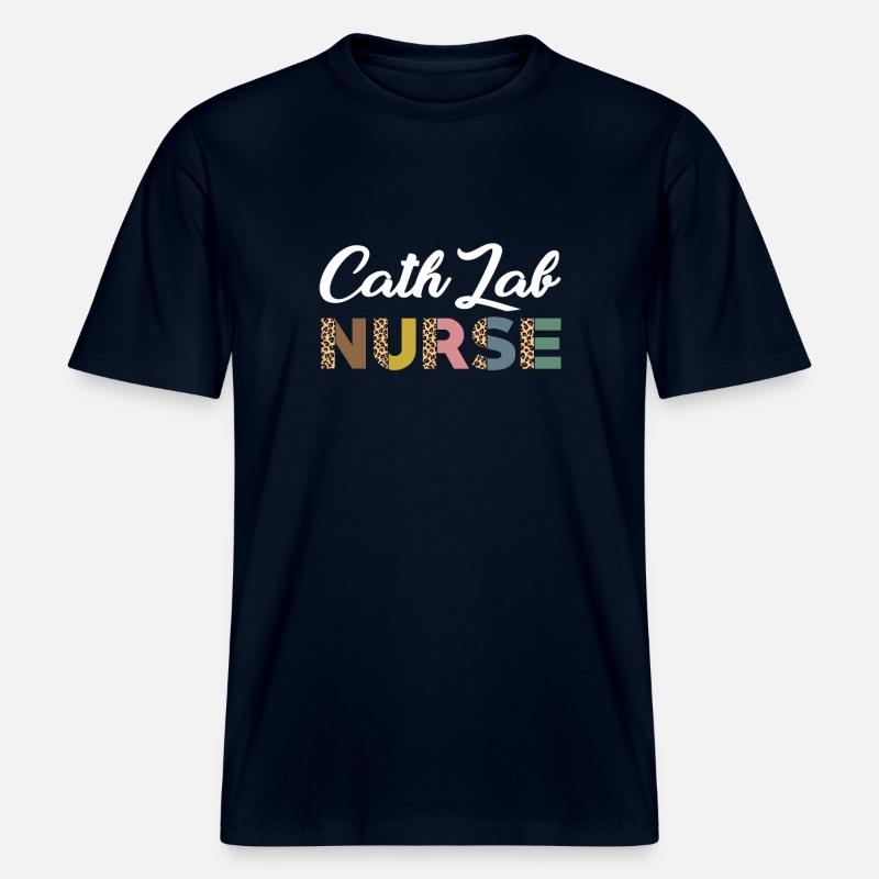 Süsses Design Der Katheterlaborschwester -  RELAXED FIT Unisex Organic T-Shirt - Navy