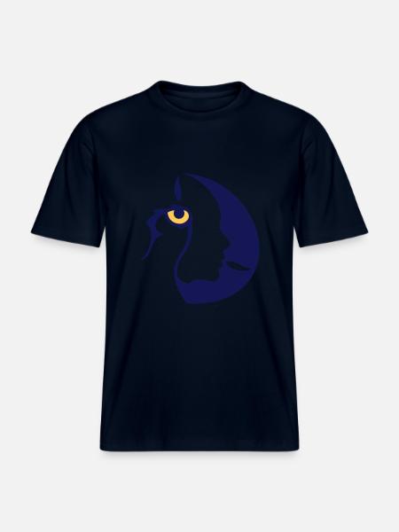 Chamane (œil droit) - T-shirt unisexe RELAXED FIT en coton bio - marine
