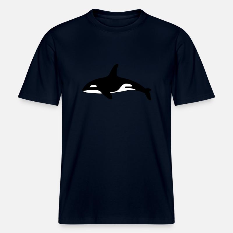 Orque requin océan -  T-shirt unisexe RELAXED FIT en coton bio - marine