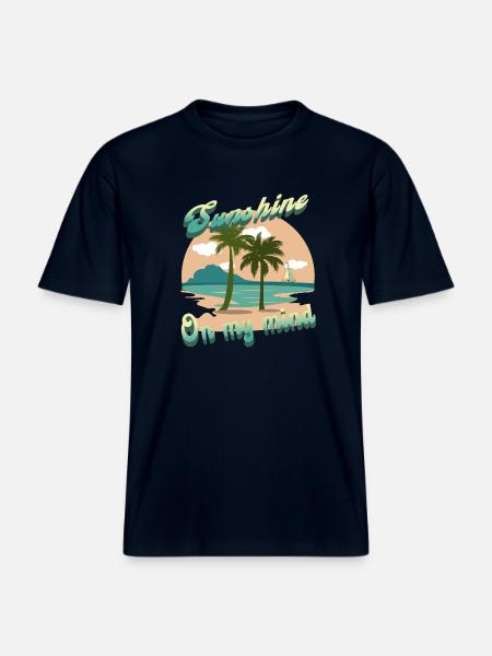 Dreaming of the Sun - RELAXED FIT Unisex Organic T-Shirt - french navy
