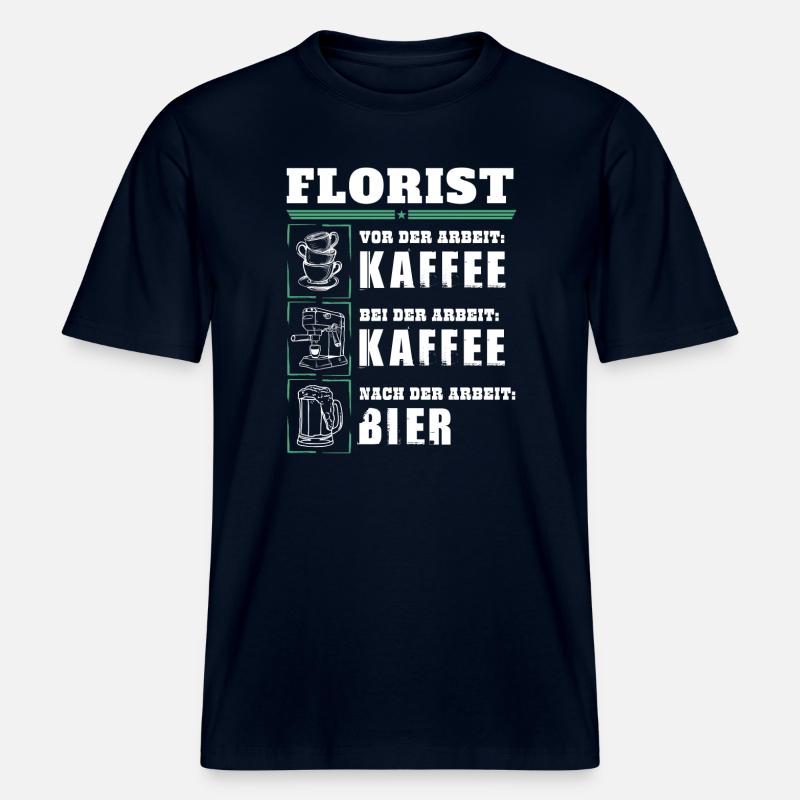 Mon quotidien de fleuriste -  T-shirt unisexe RELAXED FIT en coton bio - marine