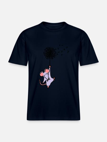 Pusteblumenmäuschen - RELAXED FIT Unisex Organic T-Shirt - Navy