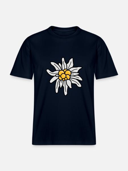 Edelweiss -  RELAXED FIT Unisex Organic T-Shirt - Navy