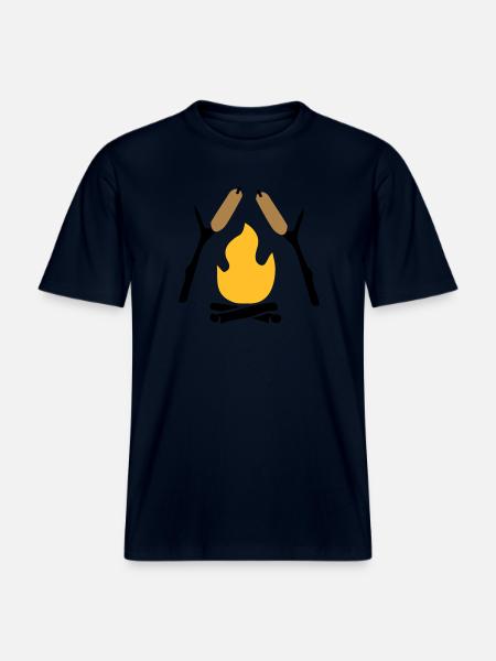 6061912 127479740 stick bread -  RELAXED FIT Unisex Organic T-Shirt - french navy
