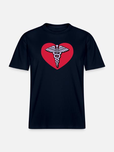 Doctor of love -  RELAXED FIT Unisex Organic T-Shirt - french navy