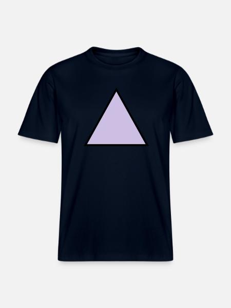 hipster triangle triangle shape -  RELAXED FIT Unisex Organic T-Shirt - french navy