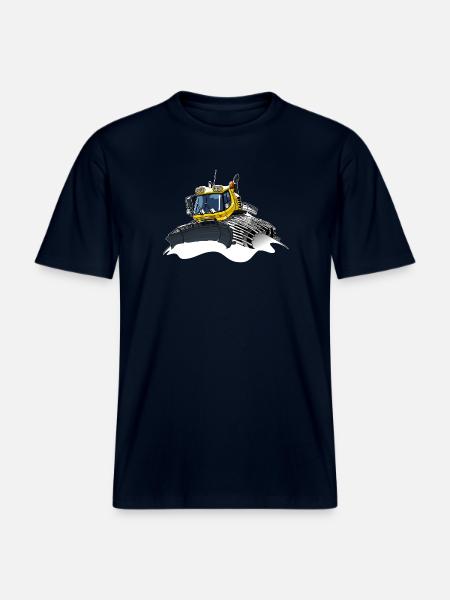 yellow snow shovel snow -  RELAXED FIT Unisex Organic T-Shirt - french navy