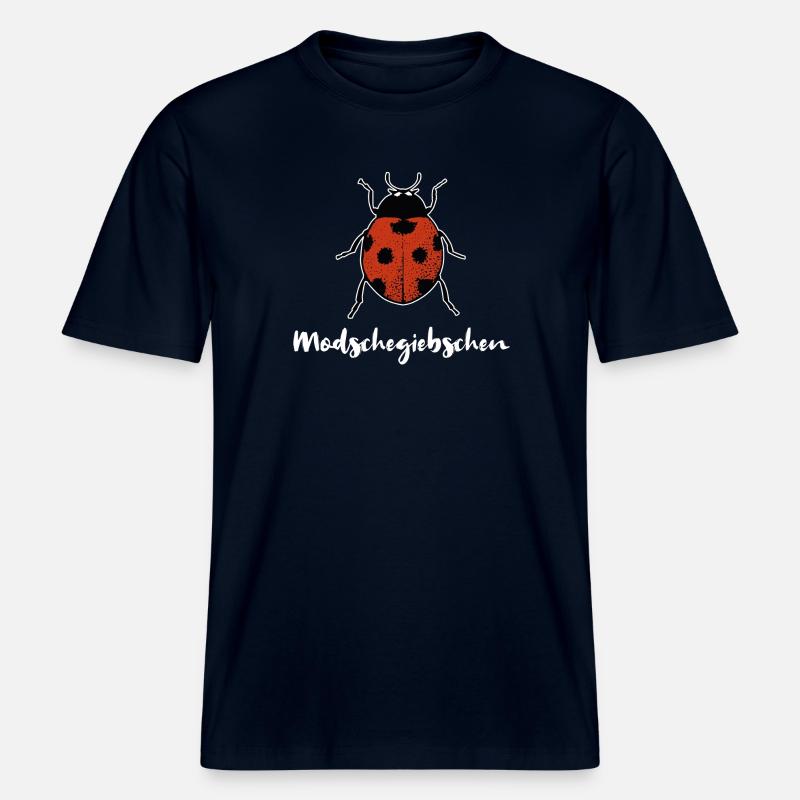 Modschegiebchen Marienkäfer Sächsisch Geschenk -  RELAXED FIT Unisex Organic T-Shirt - Navy
