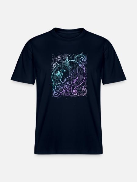 horse - RELAXED FIT Unisex Organic T-Shirt - french navy