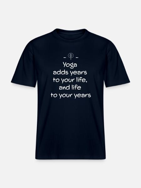 Yoga - RELAXED FIT Unisex Organic T-Shirt - french navy