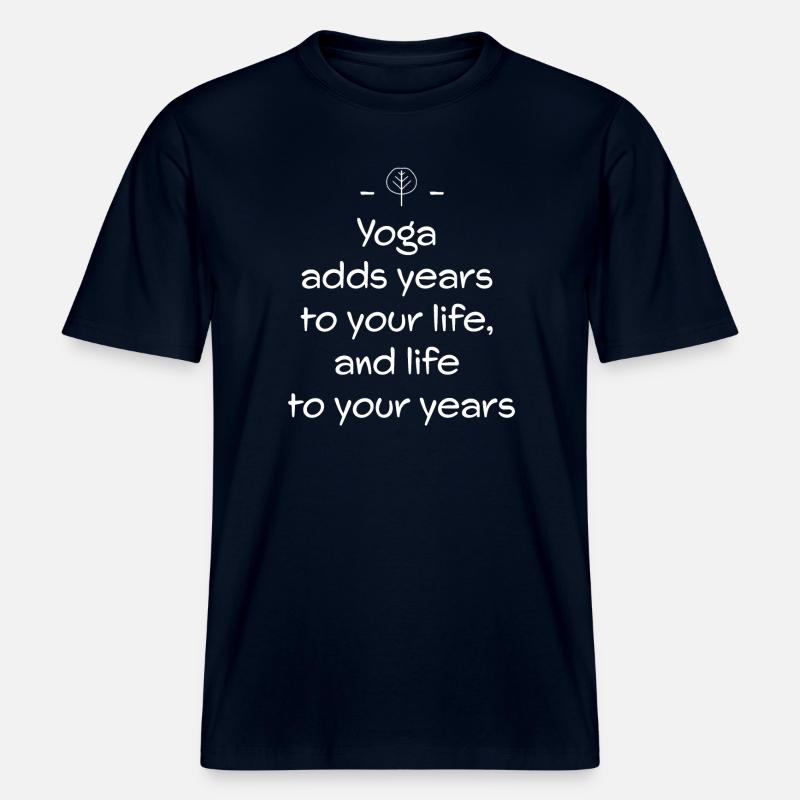 Yoga -  RELAXED FIT Unisex Organic T-Shirt - french navy