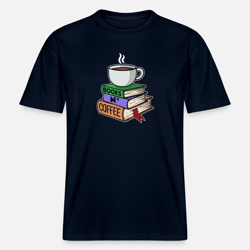 Kaffeetrinker Milchkaffee Kaffee Trinken Statement -  RELAXED FIT Unisex Organic T-Shirt - Navy