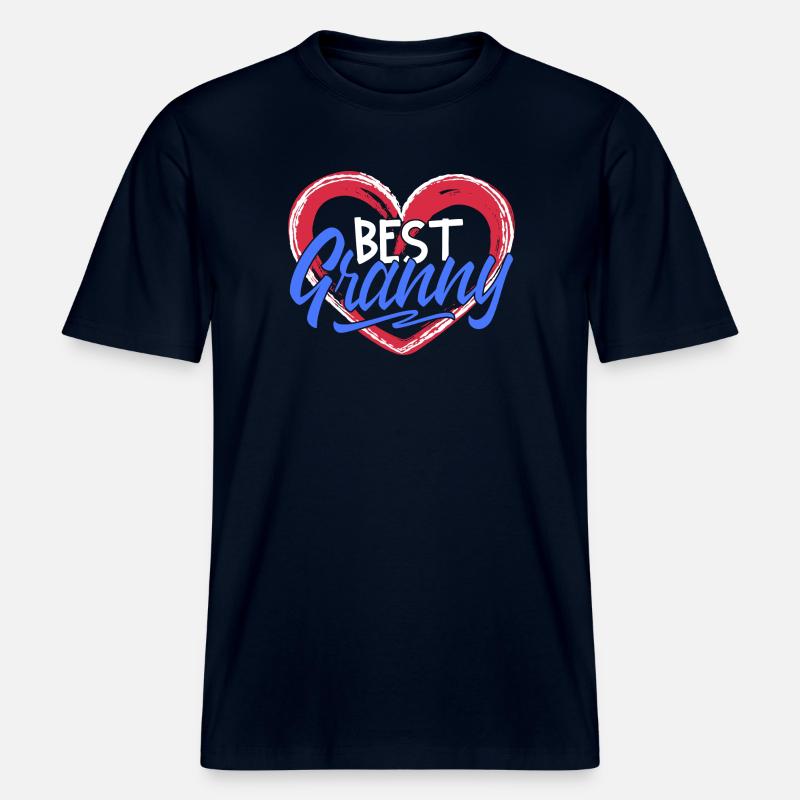 Beste Oma Großmutter Großmama Gratuliere Statement -  RELAXED FIT Unisex Organic T-Shirt - Navy