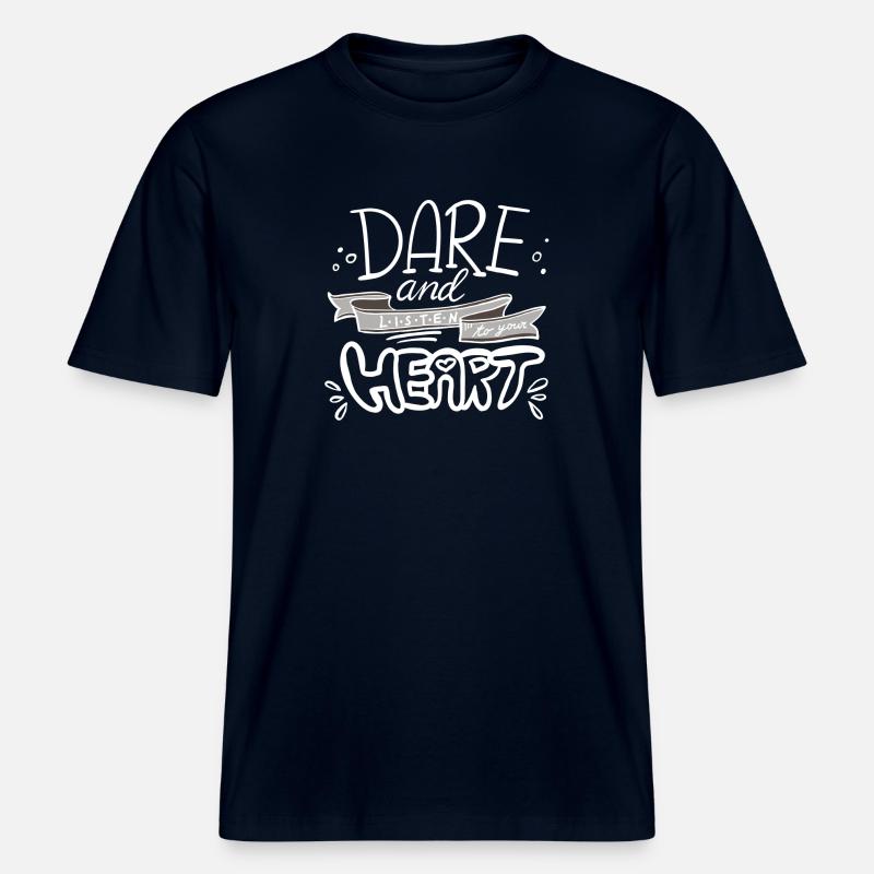 Message de motivation à la main -  T-shirt unisexe RELAXED FIT en coton bio - marine