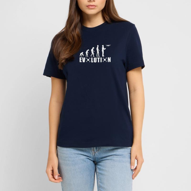 EVOLUTION DRONE Gift Ground Pilot Flying  RELAXED FIT Unisex Organic T-Shirt