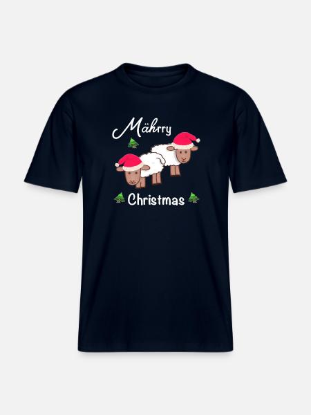 Joyeux Noël, MÄHrry Noël - T-shirt unisexe RELAXED FIT en coton bio - marine