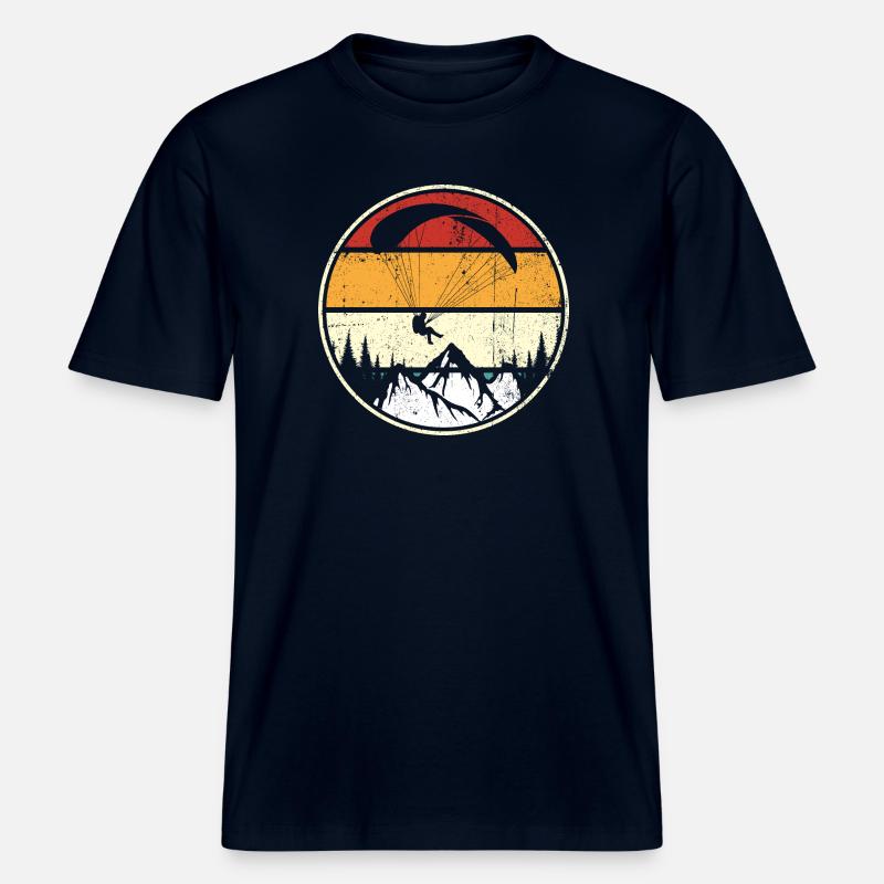 Sunset Peaks Eagle Circle -  RELAXED FIT Unisex Organic T-Shirt - french navy