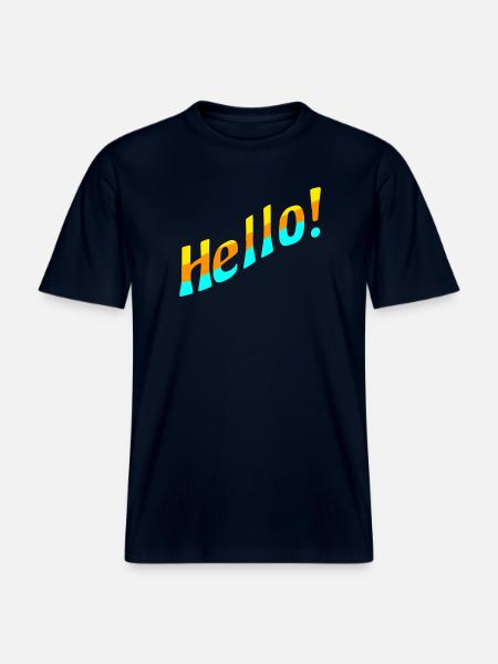 Hello! -  RELAXED FIT Unisex Organic T-Shirt - french navy