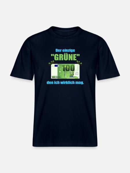 Den Grüne mag ich ! -  RELAXED FIT Unisex Organic T-Shirt - Navy