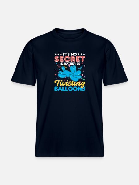 Balloon Twisting Design - RELAXED FIT Unisex Organic T-Shirt - french navy
