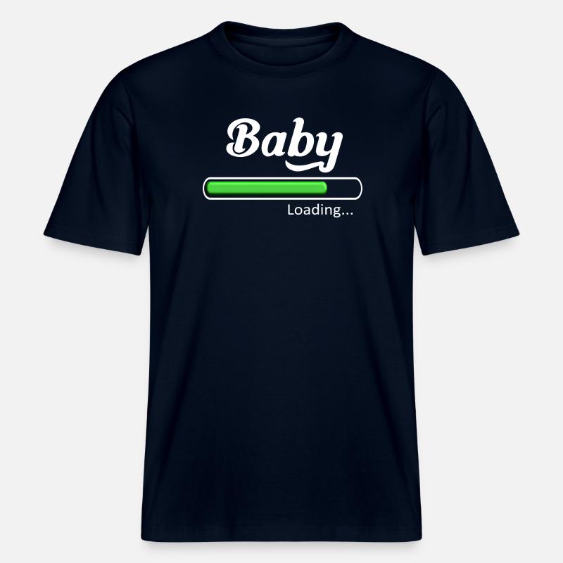 Baby-Loading. - RELAXED FIT Unisex Organic T-Shirt - Navy