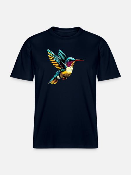 Colibri -  T-shirt unisexe RELAXED FIT en coton bio - marine