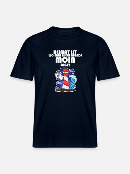 Nordsee Spruch - RELAXED FIT Unisex Organic T-Shirt - Navy