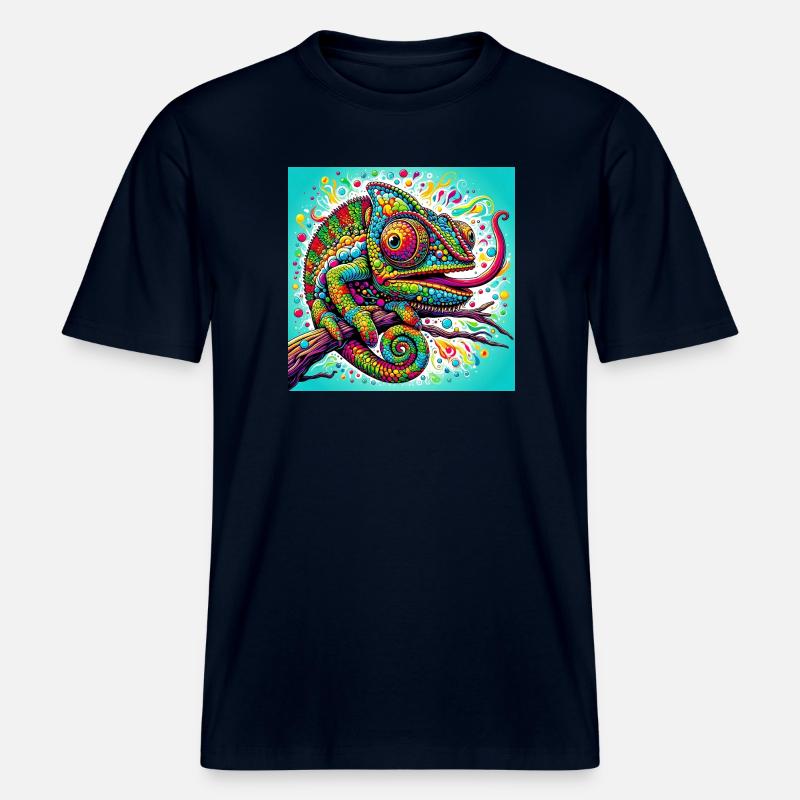 Caméléon -  T-shirt unisexe RELAXED FIT en coton bio - marine