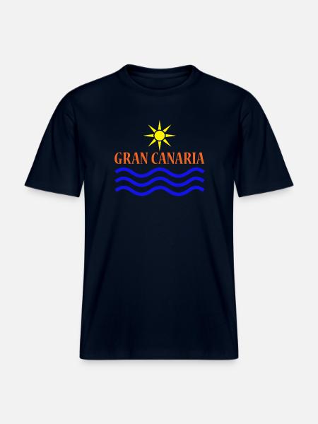 GRAN CANARIA Sun Water - RELAXED FIT Unisex Organic T-Shirt - french navy