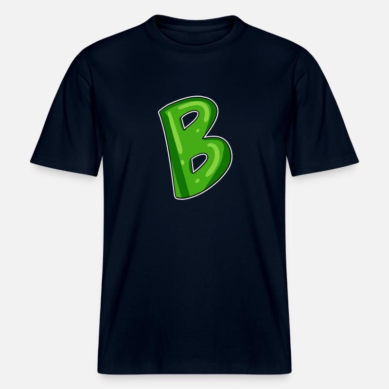 point B - initial point B - RELAXED FIT Unisex Organic T-Shirt - french navy