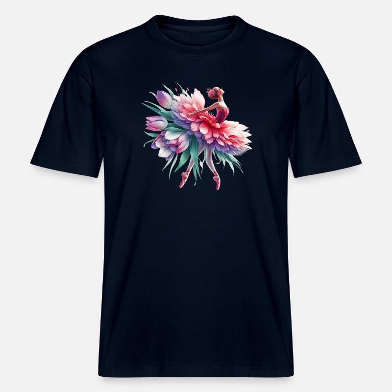 Danseuse de ballet avec tutu -  T-shirt unisexe RELAXED FIT en coton bio - marine