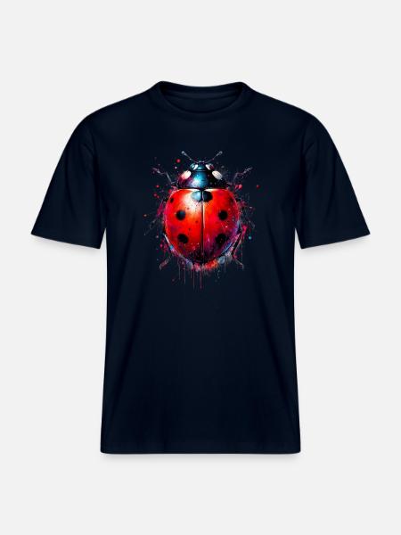 Marienkäfer - RELAXED FIT Unisex Organic T-Shirt - Navy
