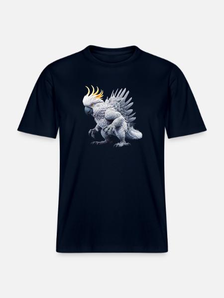 Kakaduzilla (01) - RELAXED FIT Unisex Organic T-Shirt - french navy