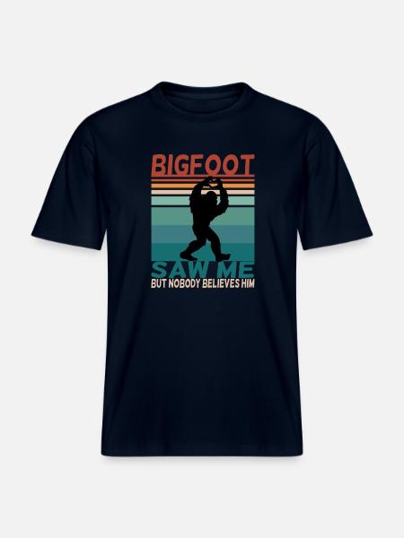 Bigfoot lustiger Spruch Retro Background -  RELAXED FIT Unisex Organic T-Shirt - Navy