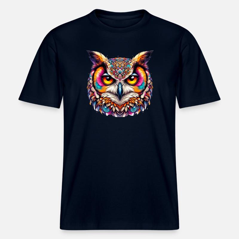 Eule -  RELAXED FIT Unisex Organic T-Shirt - Navy
