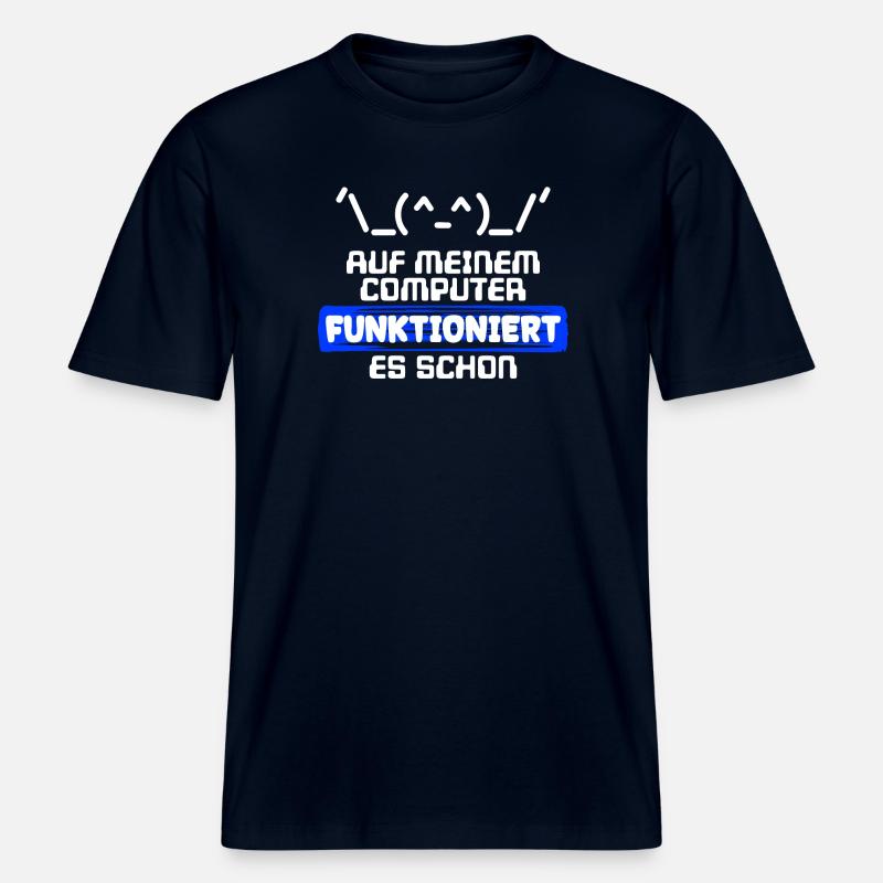 Computer Developer Software Developer Statement - RELAXED FIT Unisex Organic T-Shirt - french navy