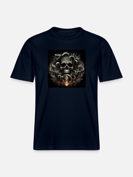 Kallo ja käärmeet -  RELAXED FIT Unisex Luomu T-paita - laivastonsininen