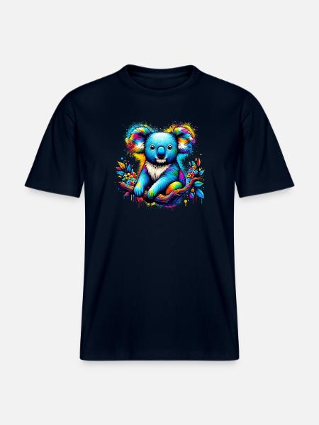 Koala - RELAXED FIT Unisex Organic T-Shirt - french navy