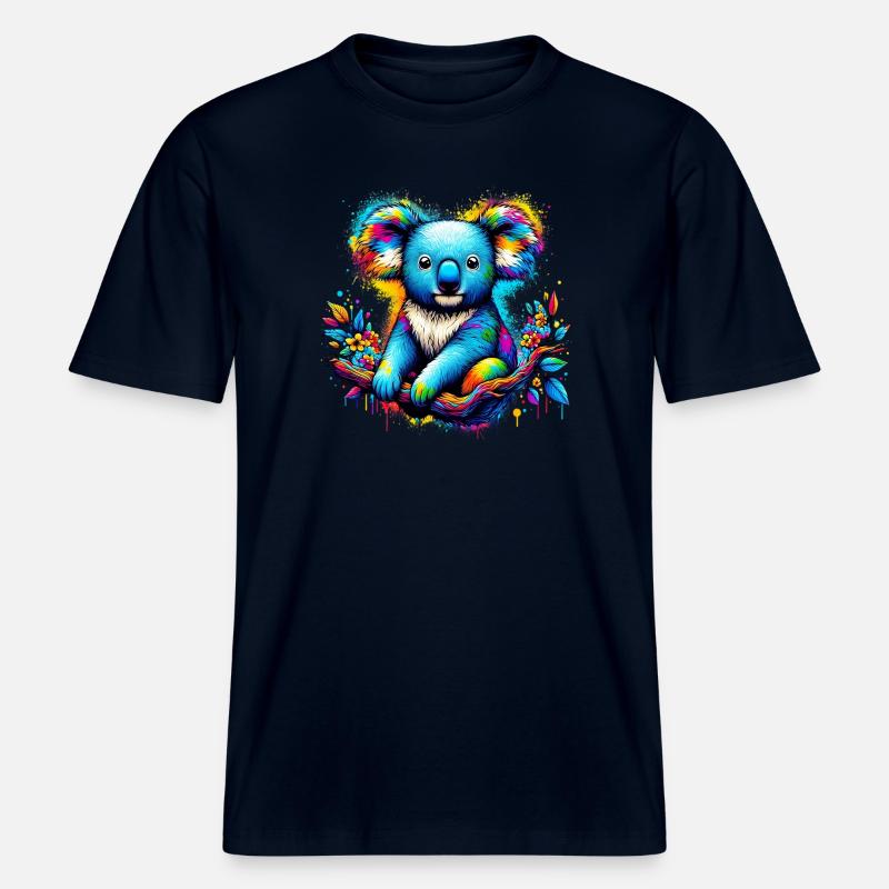 Koala -  RELAXED FIT Unisex Organic T-Shirt - french navy