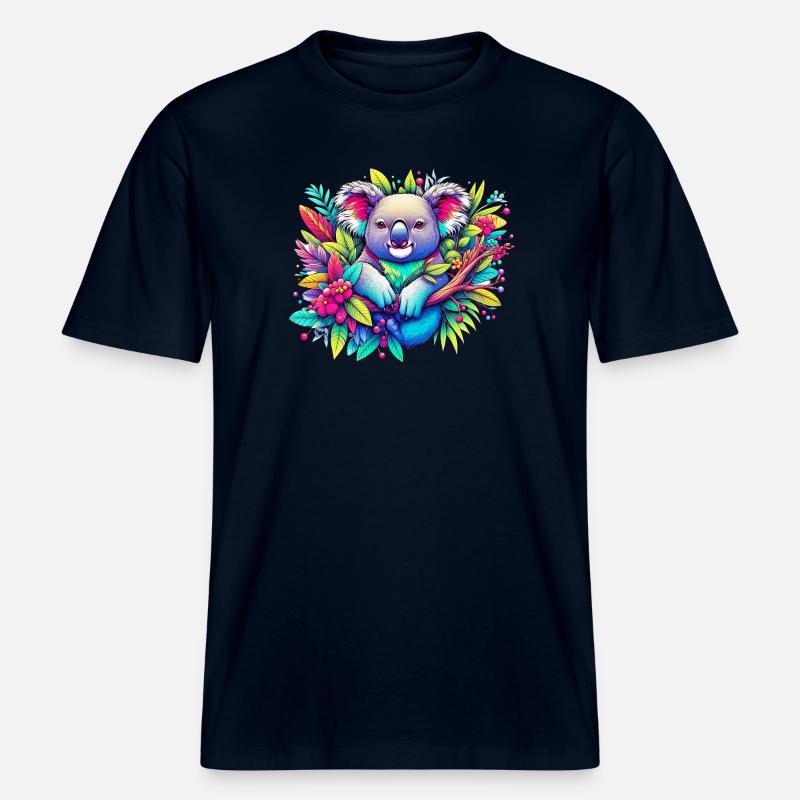 Koala -  RELAXED FIT Unisex Organic T-Shirt - Navy