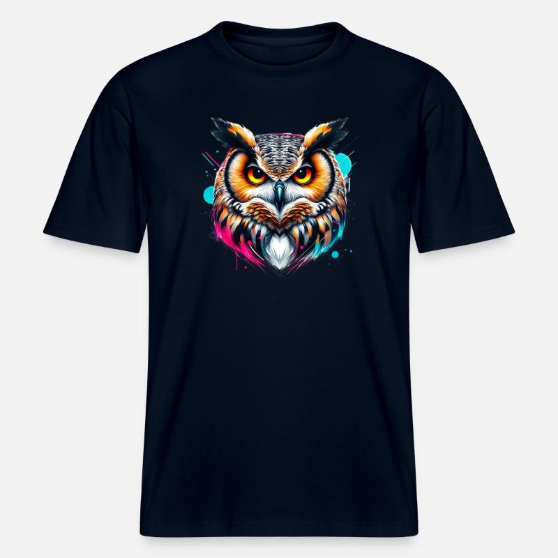 Eule -  RELAXED FIT Unisex Organic T-Shirt - Navy